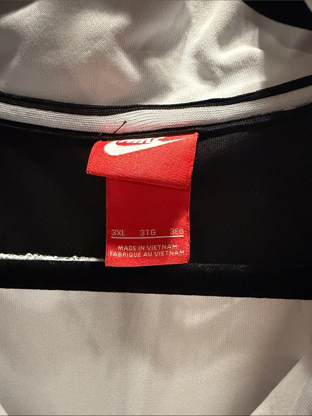 Nike Black and White Colorblock Pullover with Red Tag